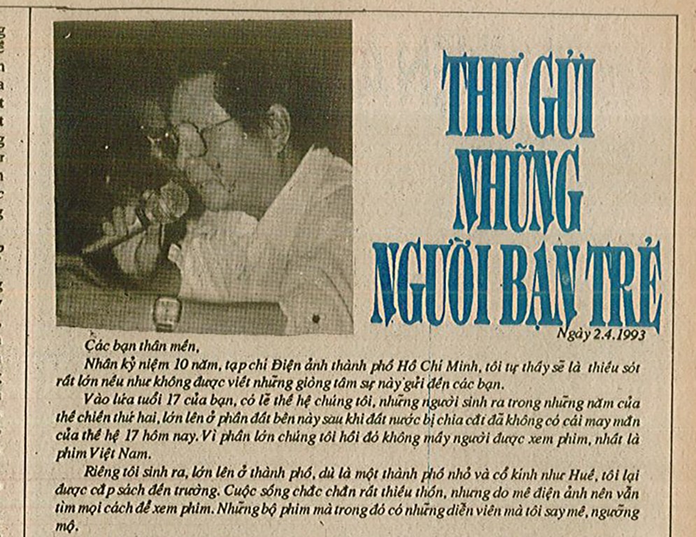 Ảnh bài đăng THƯ GỬI NHỮNG BẠN TRẺ YÊU ĐIỆN ẢNH TỪ HƠN 30 NĂM TRƯỚC